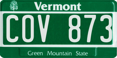 VT license plate COV873