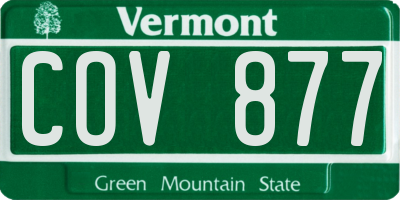 VT license plate COV877