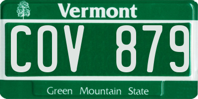 VT license plate COV879