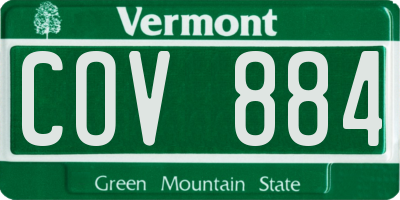 VT license plate COV884