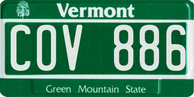 VT license plate COV886