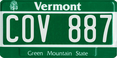 VT license plate COV887