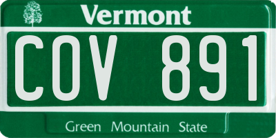 VT license plate COV891