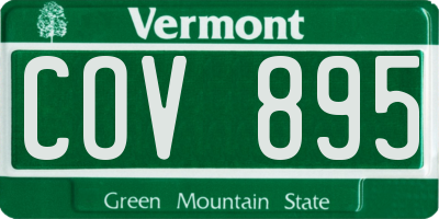 VT license plate COV895