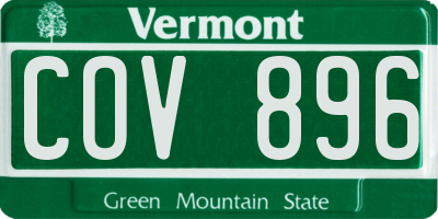 VT license plate COV896