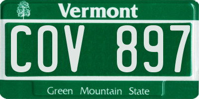 VT license plate COV897