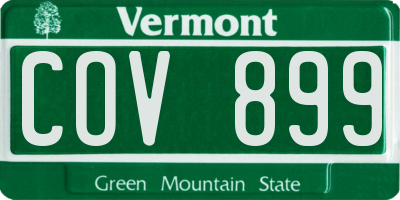 VT license plate COV899