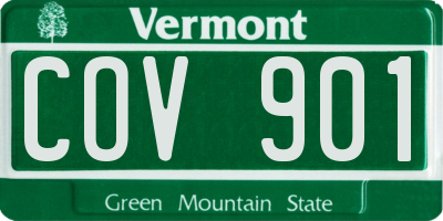 VT license plate COV901