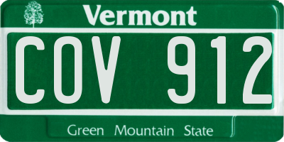 VT license plate COV912