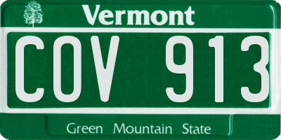 VT license plate COV913