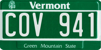VT license plate COV941