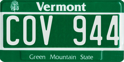 VT license plate COV944