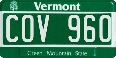 VT license plate COV960