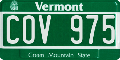 VT license plate COV975