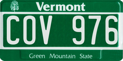 VT license plate COV976