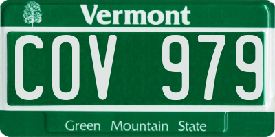 VT license plate COV979