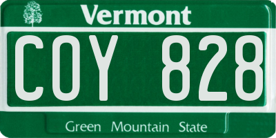 VT license plate COY828
