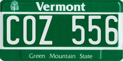 VT license plate COZ556
