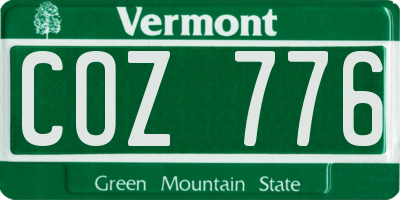VT license plate COZ776