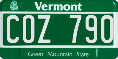 VT license plate COZ790
