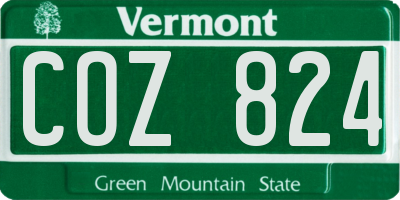 VT license plate COZ824