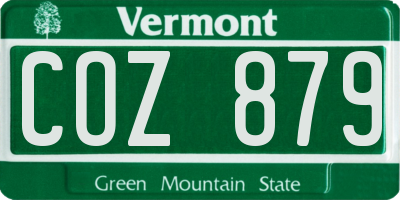 VT license plate COZ879