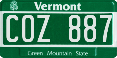 VT license plate COZ887