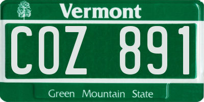 VT license plate COZ891