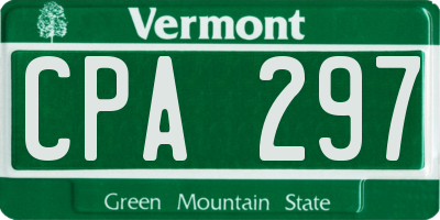VT license plate CPA297