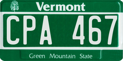 VT license plate CPA467