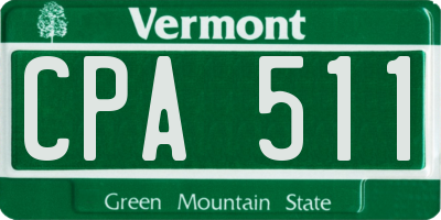 VT license plate CPA511