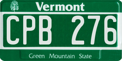 VT license plate CPB276