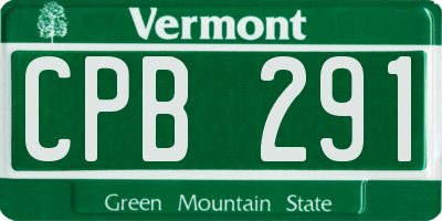 VT license plate CPB291