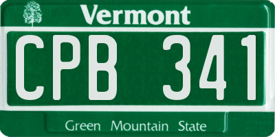 VT license plate CPB341