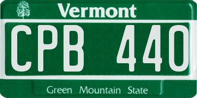 VT license plate CPB440