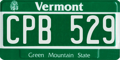 VT license plate CPB529