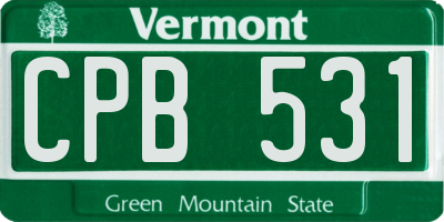 VT license plate CPB531