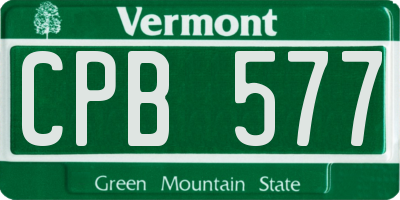 VT license plate CPB577