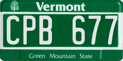 VT license plate CPB677
