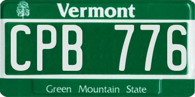 VT license plate CPB776