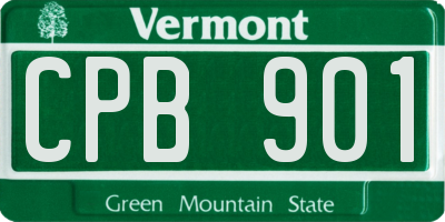 VT license plate CPB901