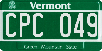 VT license plate CPC049