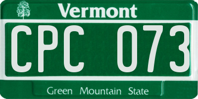 VT license plate CPC073