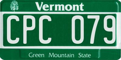 VT license plate CPC079