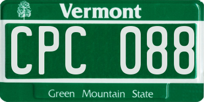 VT license plate CPC088