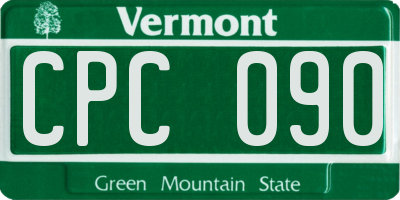 VT license plate CPC090