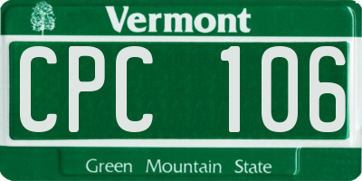 VT license plate CPC106