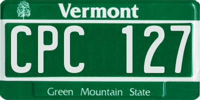 VT license plate CPC127