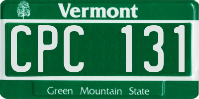 VT license plate CPC131