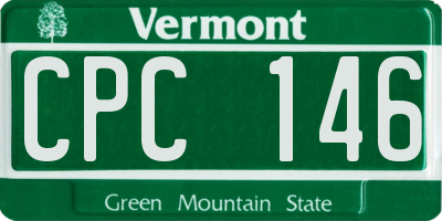 VT license plate CPC146